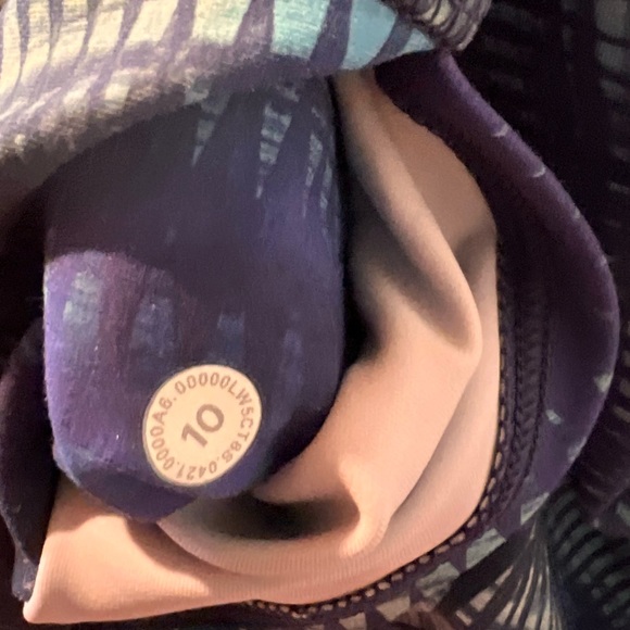 Lululemon Wunder Train High-Rise Tight 28"  Shapeshifter Flux Blue Multi size 10 - Picture 7 of 7